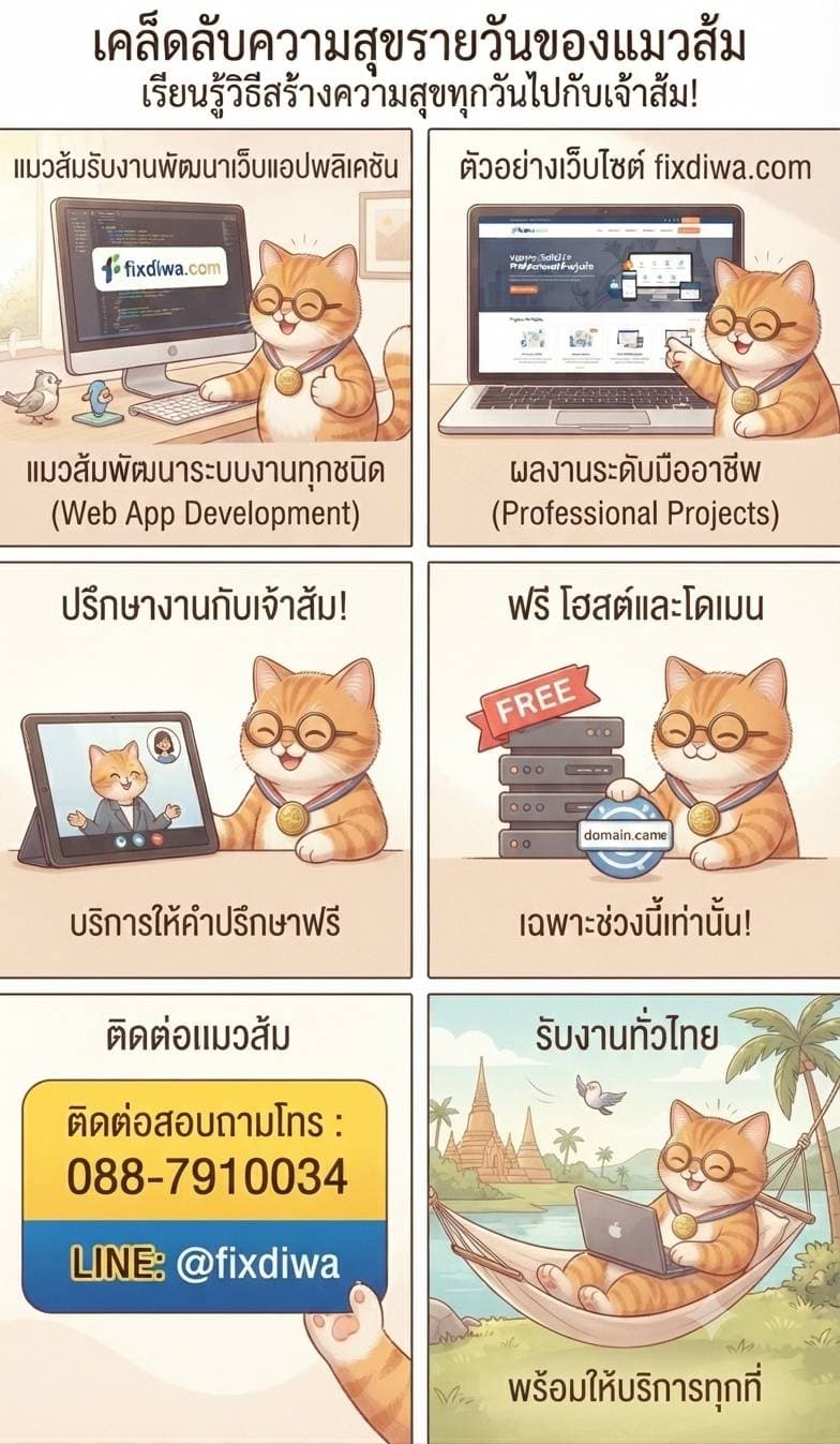 ภาพประจำวันจากมุมแมวส้ม Fixdiwa